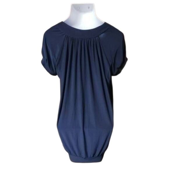 Tiana B. Solid Black Short Sleeve Light Weight Mini Balloon Dress Size Large L - Picture 5 of 5